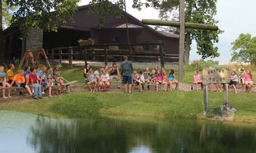 Group of kids at retreat house